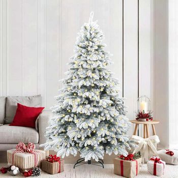 Vidaxl Árbol De Navidad Artificial Con 300 Led 210 Cm Pe Y Pvc