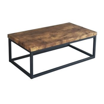 Mesa Arizona Con Tablero De Madera Oscura, Pata De Acero Negro – 100 X 36 X 55 Cm