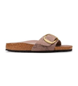 Birkenstock para mujer. 1032935 Sandalias Madrid Big Buckle (Ajuste Estrecho) taupe (40), Plano, Ninguno, Casual