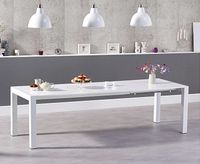 ex-display joseph extending white high gloss dining table