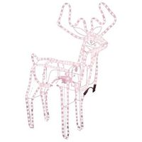 figuras renos navidad con cabezas moviles blanco calido 76x42x87 cm vidaxl