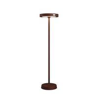 lampara de pie solar barbell solar rf - led recargable de 65 w - lampara de pie para exterior 3 alturas 156-113-70 cm corten