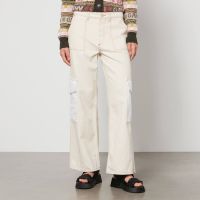 ganni angi organic denim wide-leg jeans - w28