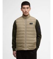barbour international para hombre mgi0300 chaleco aldon beige m casual poliester
