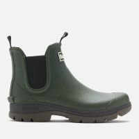 barbour mens nimbus rubber chelsea boots - olive - uk 8