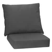 costway cojines para silla exterior asiento y respaldo impermeables gruesos resistentes al sol funda cremallera cintas sujecion para patio gris