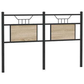 Cabecero De Repuesto De Madera De Ingeniería Y Acero Roble Sonoma 137 Cm Vidaxl