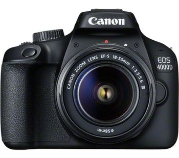 Canon EOS 4000D DSLR Camera with EF-S 18-55 mm f/3.5-5.6 III Lens