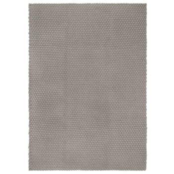 Alfombra Rectangular Algodón Gris 160x230 Cm Vidaxl