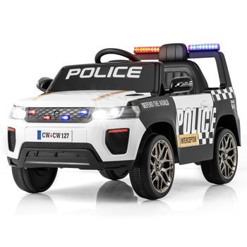 Coche De Policía Para Niños Coche Eléctrico Con Batería De 12v 7a Control Remoto Conexión Inalámbrica