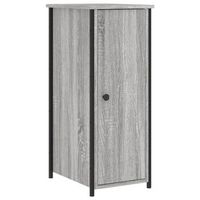 mesita de noche  mesa auxiliar  mesilla madera de ingenieria gris sonoma 32x42x80 cm cfw50243