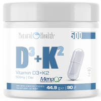 natural health vitamin d3 4000ui  k2 90 capsulas