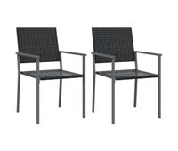 vidaxl sillas de jardin 2 uds ratan sintetico negro 54x625x89 cm