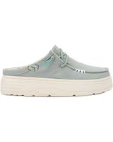 de walk in pitas caparica zueco de mujer de algodon - verde