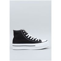 victoria zapatillas altas tribu doble botin basket lona para mujer
