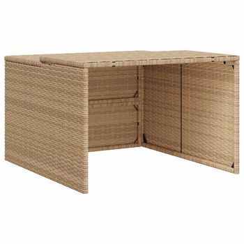 Caseta De Robot Cortacésped Ratán Sintético Beige 86x90x52/57cm Vidaxl