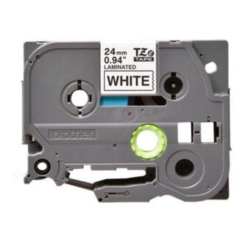 Cinta Laminada Brother TZe-251 Texto Negro Fondo Blanco 24mm 8m