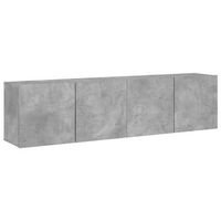 muebles para tv de pared 2 unidades gris hormigon 80x30x41 cm vidaxl
