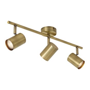 Foco de bronce inclinable con 3 luces