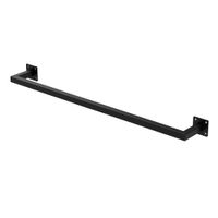 perchero de pared 90 x 12 cm negro de acero inoxidable hasta 50kg