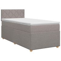 cama tapizada 200x90x88 cm tejido - taupe