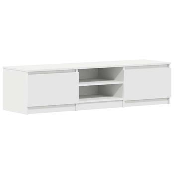 Mueble Para Tv - Mueble Tv - Mesa De Tv Madera Contrachapada Blanco 140x40x35,5 Cm