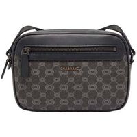 chabrand bandolera bolso tipo satchel negro en lona revestida para hombre
