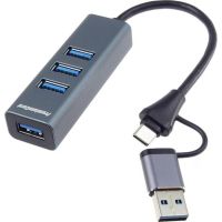 hub premiumcord 4 puertos 5 gbits modelo ku31hub13 con usb-c y usb-a