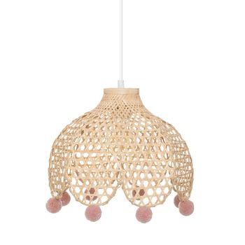 Lámparas de techo de bambú beige ø28x22 cm