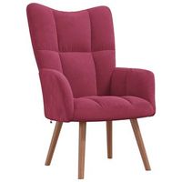 sillon lounge de diseno moderno en terciopelo rojo burdeos dec026764