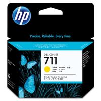 hp 711 cz136a multipack 3x cartucho de tinta amarillo original