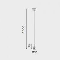 lampara colgante led mini 3w