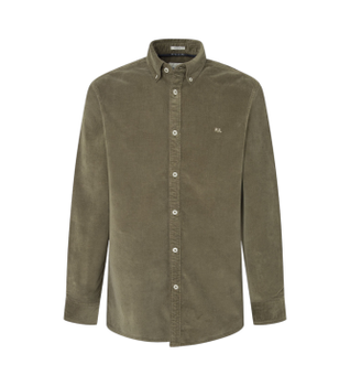 Pepe Jeans para hombre. PM308730 Camisa Miller verde (S), Casual, Algodón, Manga larga