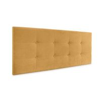 cabecero de tela aqualine capitone 135x60cm camas 120135 - mostaza