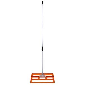 Rastrillo De Nivelación De Césped De 50cm De Jardín Extensible 1.2-1.9m: Naranja