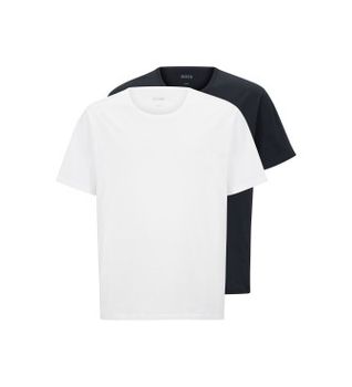 BOSS para hombre. 50475287 Pack 2 Camisetas Comfor blanco, marino (3XL), Casual, Algodón, Manga corta