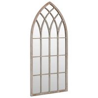 espejo de jardin arena hierro para exterior 100x45 cm vidaxl