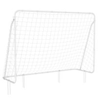songmics porteria de futbol infantil para jardin patio parque playa tubo de marco red de pe 215 x 76 x 150 cm negroblanco