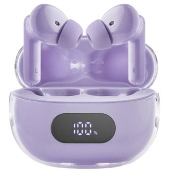 Auricular True Wireless Intenso T313AE ANC Bluetooth 5.4 Estuche Carga USB-C Púrpura