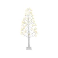 arbol de navidad artificial de exterior e interior con luces led estilo escandinavo pe 180 cm blanco balini
