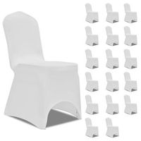 funda de silla elastica color crema 18 unidades vidaxl