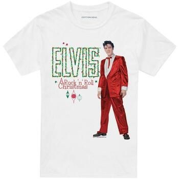 Elvis Presley Camiseta Holiday Lights para mujer