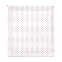 estor enrollable infantil - estor infantil tamano 150x180 - estor enrollable color blanco con estrellas rosa  blindecor