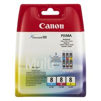 canon pack cartuchos cli-8 3 colores cmy