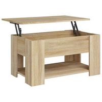 mesa de centro madera de ingenieria roble sonoma 79x49x41 cm vidaxl