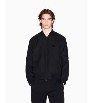 A|X Armani Exchange para hombre. XM001137AF16672UC001 Chaqueta Bomber Zip negro (XXL), Casual, Poliéster