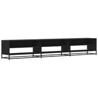 mueble tv  mueble de salon  mesa de tv madera de ingenieria negro 270x40x46 cm