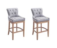 set 2x taburetes lakewood en tela 55x57x109 cm