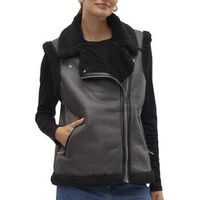vero moda cazadora de cuero waistcoat para mujer