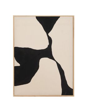 Cuadro decorativo pintado a mano al oleo marco marrón claro 60x80cm